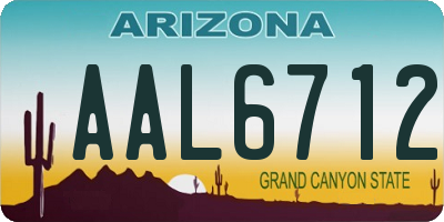 AZ license plate AAL6712