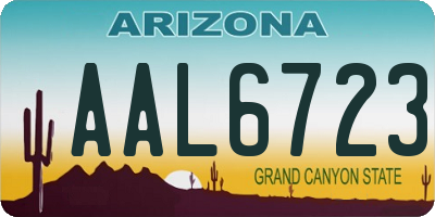 AZ license plate AAL6723