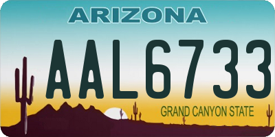 AZ license plate AAL6733