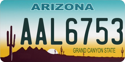AZ license plate AAL6753