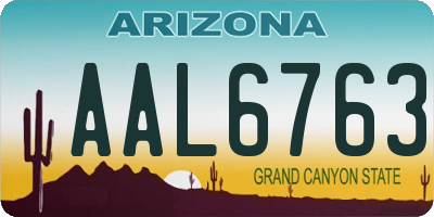 AZ license plate AAL6763