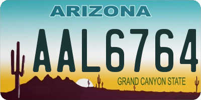 AZ license plate AAL6764