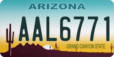 AZ license plate AAL6771