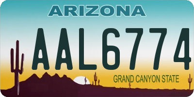 AZ license plate AAL6774