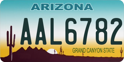 AZ license plate AAL6782