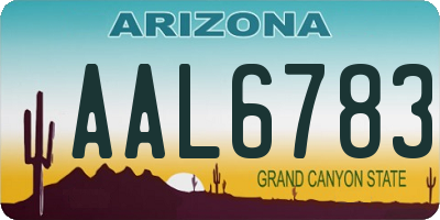 AZ license plate AAL6783