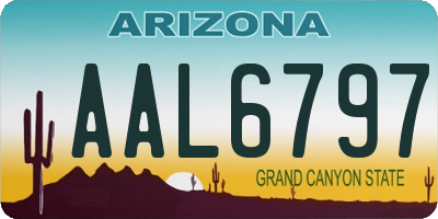 AZ license plate AAL6797