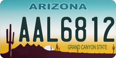 AZ license plate AAL6812
