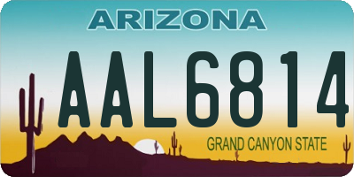 AZ license plate AAL6814