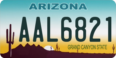 AZ license plate AAL6821