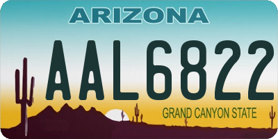 AZ license plate AAL6822
