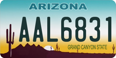 AZ license plate AAL6831