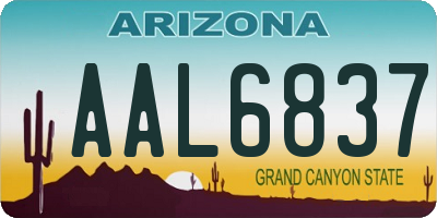 AZ license plate AAL6837