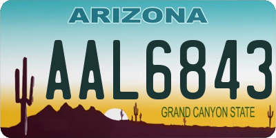 AZ license plate AAL6843