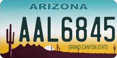 AZ license plate AAL6845