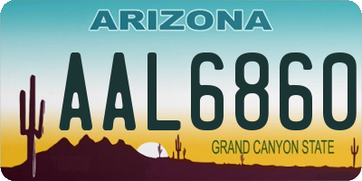 AZ license plate AAL6860