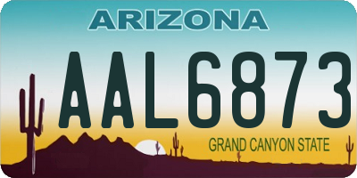 AZ license plate AAL6873