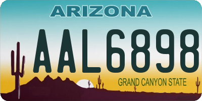 AZ license plate AAL6898