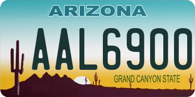 AZ license plate AAL6900