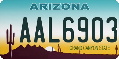 AZ license plate AAL6903