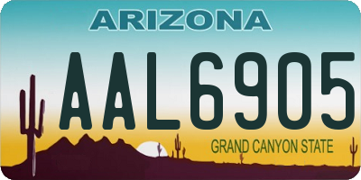 AZ license plate AAL6905