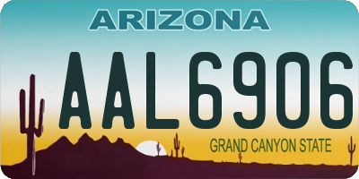 AZ license plate AAL6906