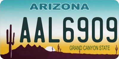 AZ license plate AAL6909