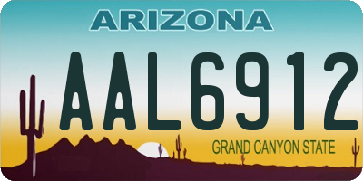AZ license plate AAL6912