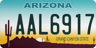 AZ license plate AAL6917