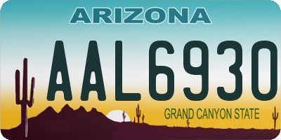 AZ license plate AAL6930
