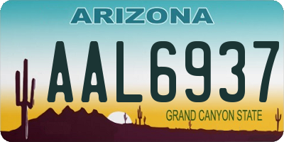 AZ license plate AAL6937