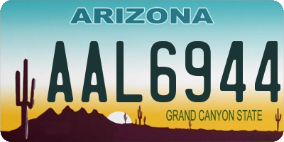 AZ license plate AAL6944