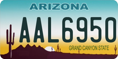 AZ license plate AAL6950