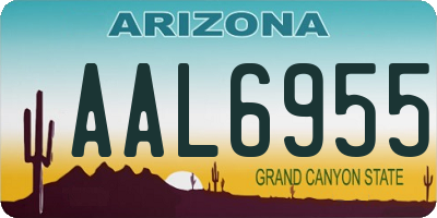 AZ license plate AAL6955