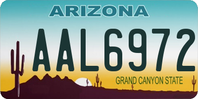 AZ license plate AAL6972