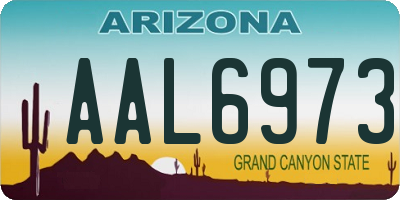 AZ license plate AAL6973