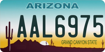 AZ license plate AAL6975