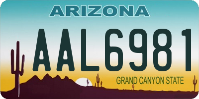 AZ license plate AAL6981