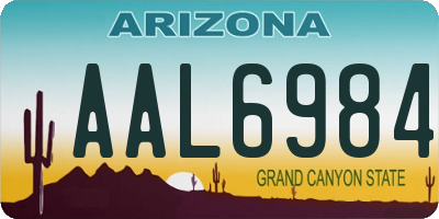 AZ license plate AAL6984