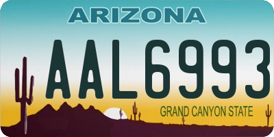 AZ license plate AAL6993