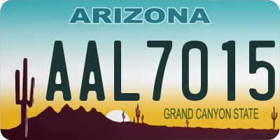 AZ license plate AAL7015