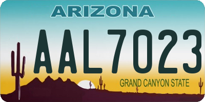 AZ license plate AAL7023