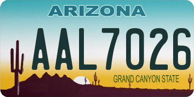 AZ license plate AAL7026