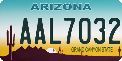 AZ license plate AAL7032