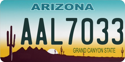 AZ license plate AAL7033