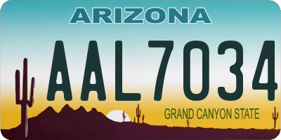 AZ license plate AAL7034