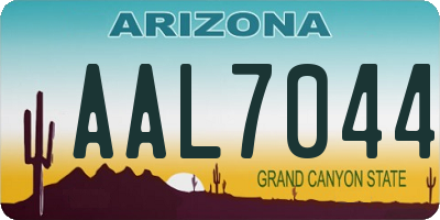 AZ license plate AAL7044