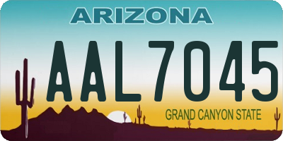 AZ license plate AAL7045