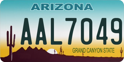 AZ license plate AAL7049