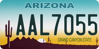 AZ license plate AAL7055